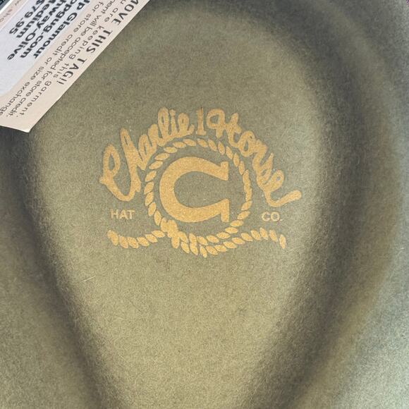 New Charlie 1 Horse Womens Hat Highway edition olive green color size Medium